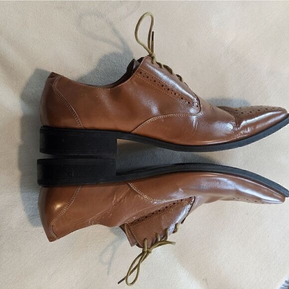 Versa cognac brown leather dress shoes Oxford 9.5 main image 5